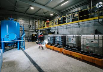 Inside a STEI industrial water treatment unit at a metallurgical plant in northern France. Séché Environnement. Photo : Laurine Paumard