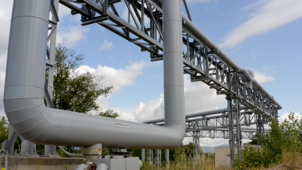 Red de calefacción industrial de la planta de producción de energía a partir de residuos de Trédi, en Salaise-sur-Sanne. Séché Environnement.