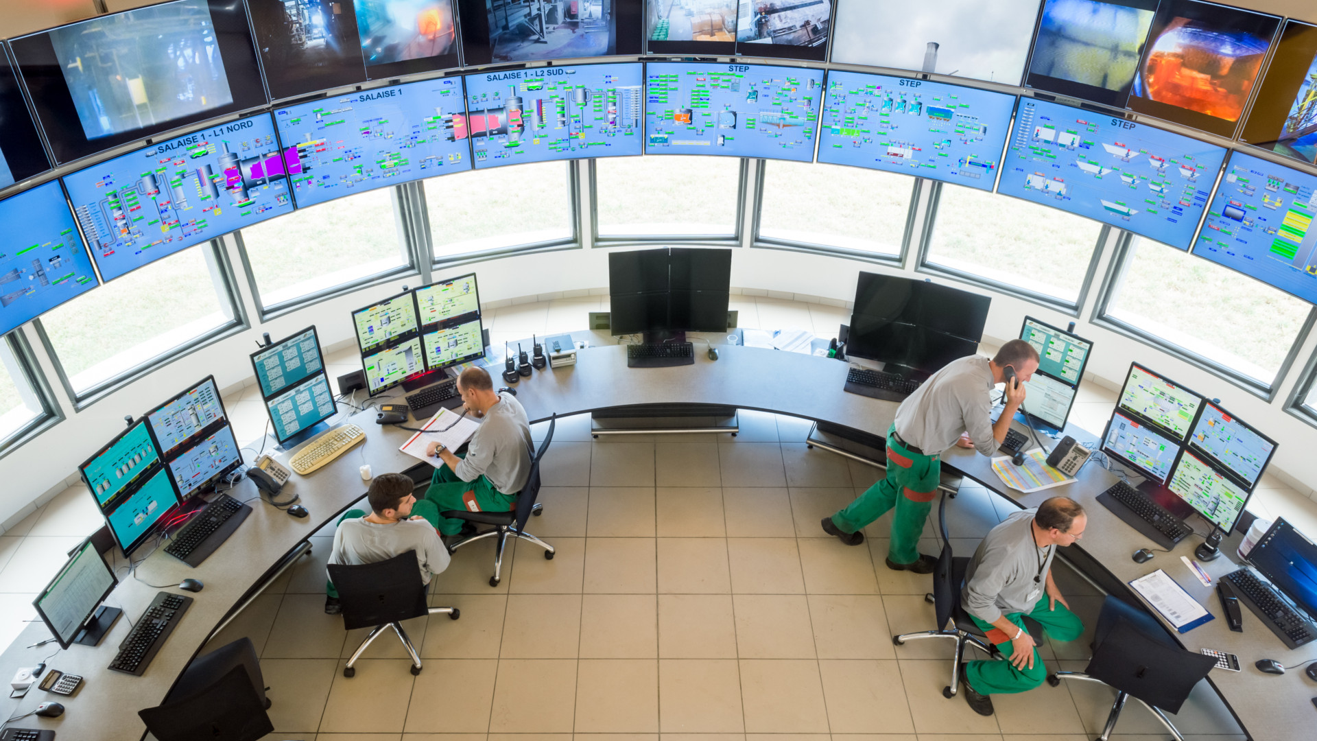 One of the control rooms at the Trédi Salaise-sur-Sanne (38) hazardous waste thermal treatment site. © Séché Environnement. Photo : Xavier Topalian