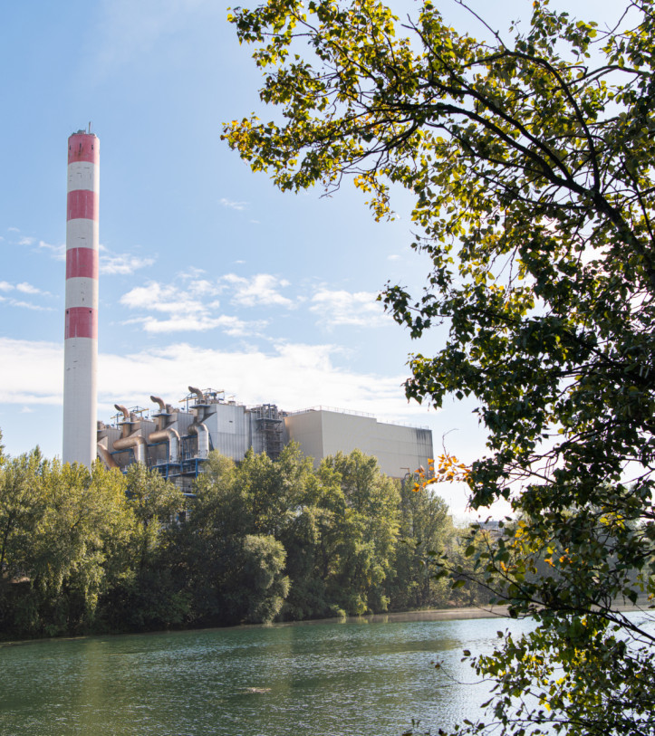 Vue générale de l'unité de valorisation énergétique Sénerval à Strasbourg. © Séché Environnement. Photo : Sylvain Leurent.