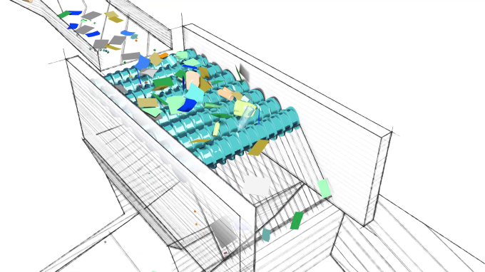 Diagram of the sorting center screen © Séché Environnement