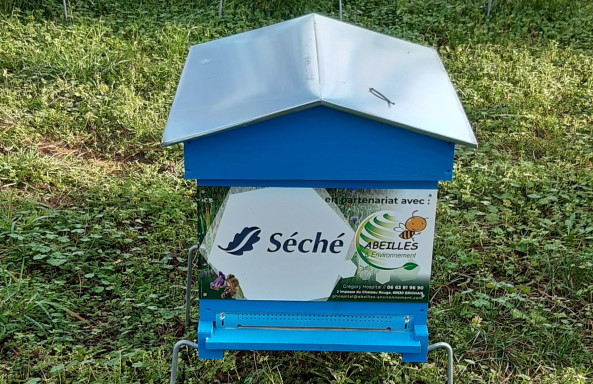 Beehive in the Plaine de l'Ain Industrial Park. © Séché Environnement. Photo : Cécile Rosset.