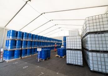 Drums, on the Speichim Processing site in Saint-Vulbas (01). © Séché Environnement. Photo : Olivier Guerrin.