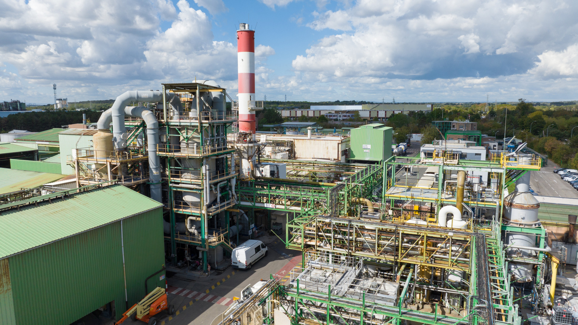 Aerial view of the Trédi waste recovery and treatment site in Saint-Vulbas (01). © Séché Environnement. Photo : Olivier Guerrin.