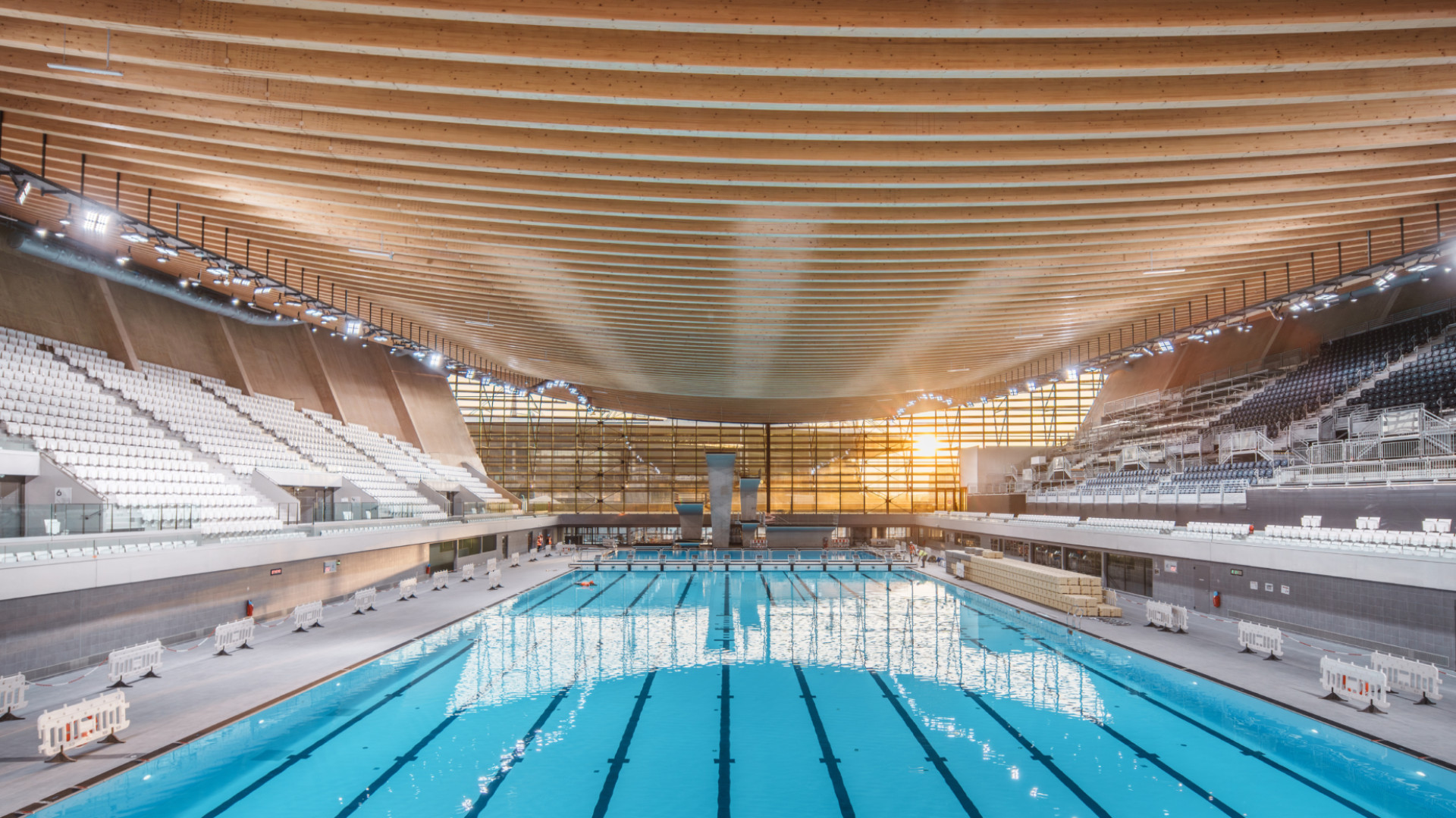 Le Centre Aquatique Olympique de Saint-Denis. ©Nicolas Grosmond