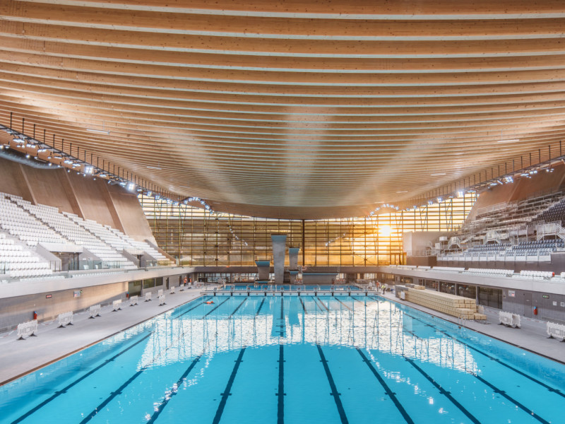 Le Centre Aquatique Olympique de Saint-Denis. ©Nicolas Grosmond