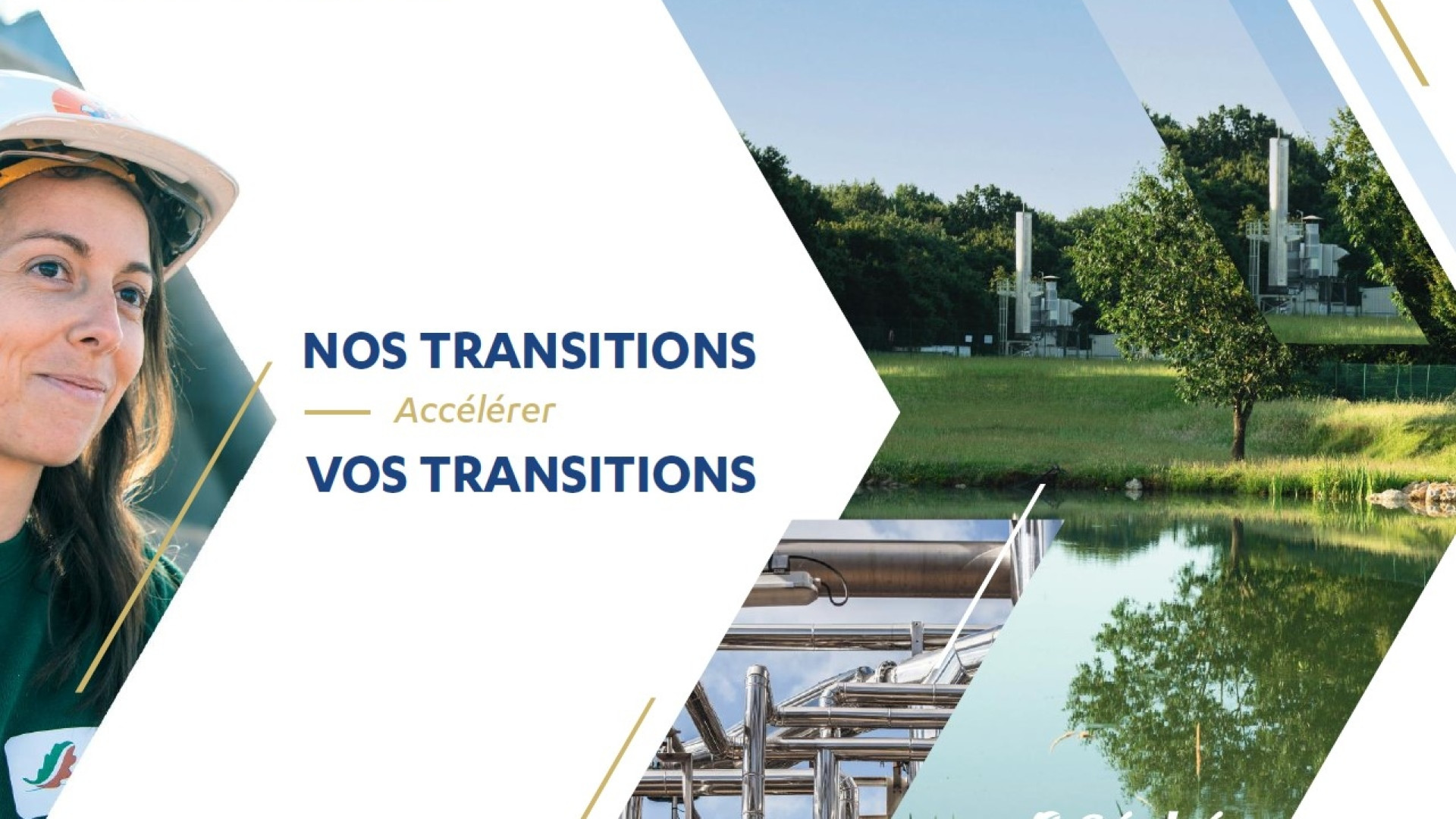 Couverture du rapport integré 2023 du groupe Séché Environnement. Titre : Accélérer nos / vos transitions